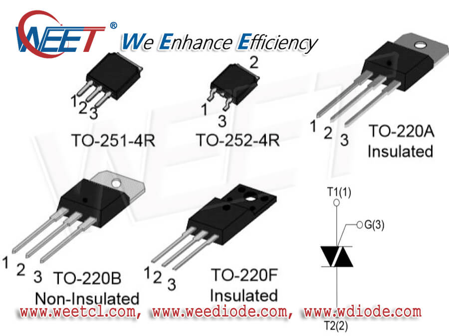 WEET-TO-251-4R-TO-252-4R-TO-220A-TO-220B-TO-220F-MOSFETs-BTA06-BTB06-6A-600V-800V-BAT12-12A-WEE-Technology