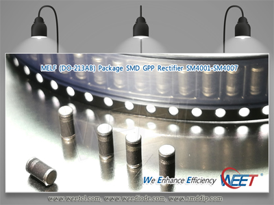 WEET Surface Mount Rectifier SM4007 LL4007G Melf (DO213AB) 1A 1000V GPP Diodes.